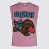 Ganni Pink Wool Knitwear In Pink