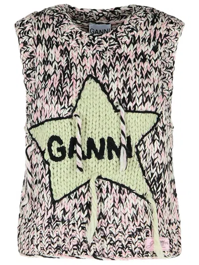 GANNI GANNI PINK WOOL VEST