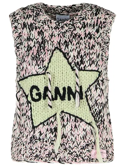 GANNI GANNI PINK WOOL VEST