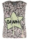 Ganni Woolen Vest With Inl In Pink