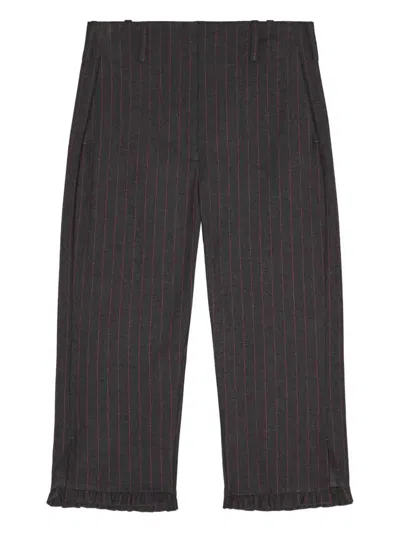 GANNI PINSTRIPED TROUSERS - WOMEN'S - FABRIC