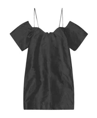 Ganni Woman Mini Dress Black Size 4 Recycled Polyester