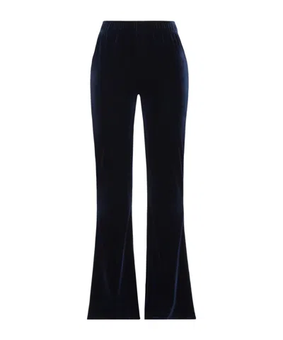 Ganni Plain Colour Flared Trouser In Black