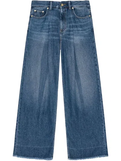 Ganni Plated Jeans Woman Blue