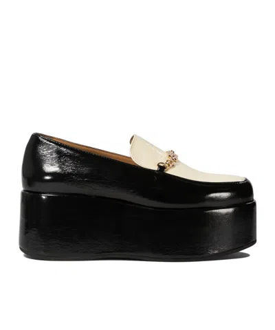 GANNI GANNI TWO-TONED PLATFORM LOAFERS