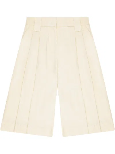 Ganni Shorts Mit Faltendetail In Nude