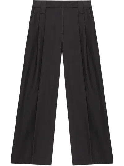 Ganni Hose Mit Bundfalten In Schwarz