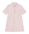 Ganni Pleat-hem Denim Mini Dress In Pink