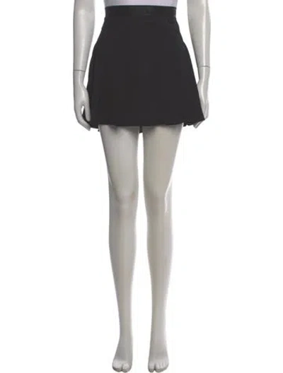 Pre-owned Ganni Pleated Accents Mini Skirt In Gray