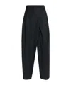 Ganni Pleated Casual Pants In Black