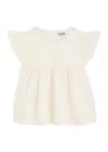 Ganni Pleated Cotton-blend Poplin Blouse