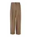 Ganni Shiitake Viscose Blend Pants In Brown
