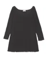 Ganni Pleated Georgette Minidress In Black