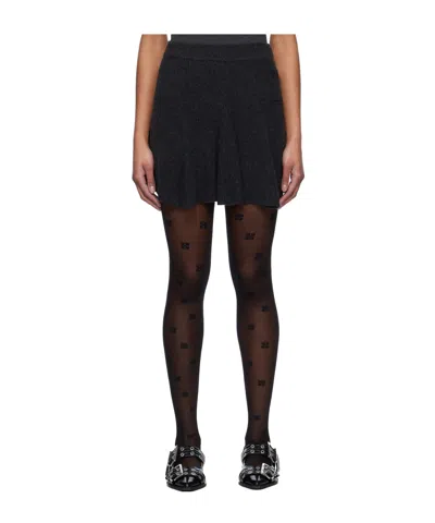 Ganni Pleated Miniskirt In Black