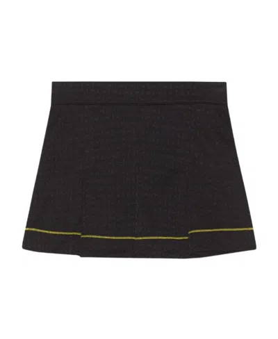 Ganni Pleated Miniskirt In Black