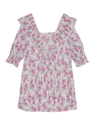 Ganni Gerüschtes Kleid Mit Falten In Multi