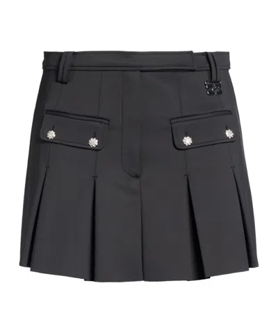 Ganni Pleated Skirt In Black