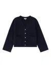 Ganni Pocket Button-fastening Cardigan In Blue