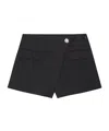 Ganni Draped-panel Shorts In Black