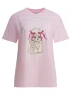Ganni "poddle" Cotton T-shirt In Pink