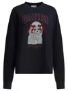 Ganni Poddle Sweatshirts Black In Black
