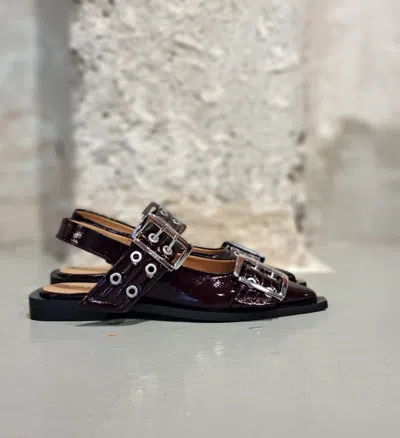 GANNI POINTED FLAT SANDALS