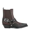 Ganni Chelsea Western Boots In Black