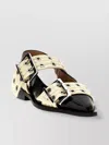 Ganni 'pointed Toe' Ballet Flats With Wide Belt Buckle