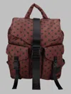 Ganni Brown Re-tech Printed Nylon Backpack In Brown