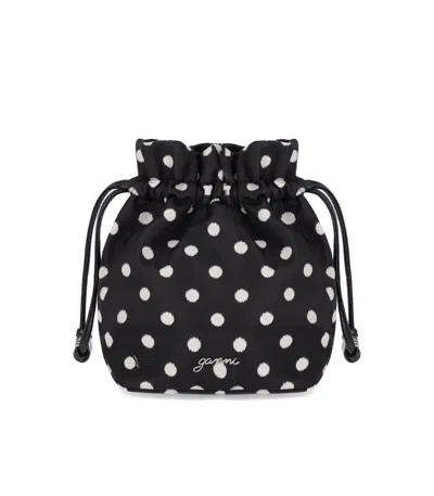 Ganni Polka-dot Black Pouch
