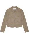 Ganni Polka Dot-print Blazer In Neutrals
