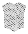 Ganni Polka Dots Corset Blouse In White