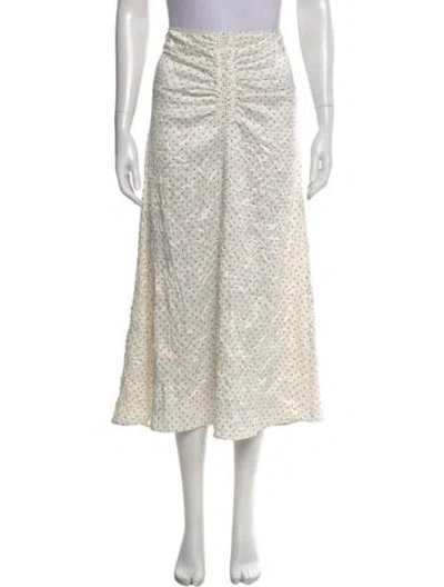 Pre-owned Ganni Polka Dot Print Midi Length Skirt In Multi