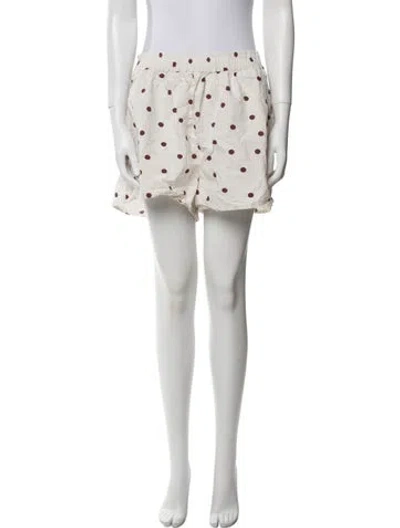 Pre-owned Ganni Polka Dot Print Mini Shorts In Multi