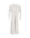 Ganni Polka Dot-print Poplin Midi Dress In White Cotton In White