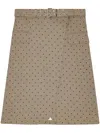 Ganni Polka Dot-print Skirt In Neutrals