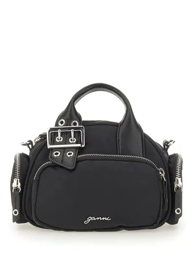 Ganni "polochon" Bag In Black
