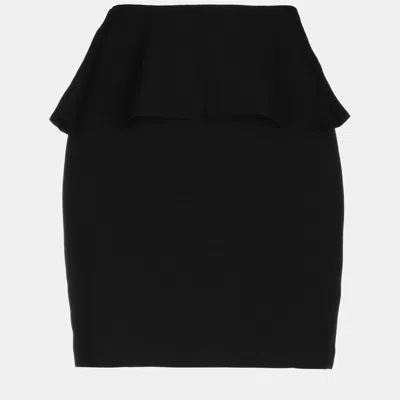 Pre-owned Ganni Polyester Mini Skirt 40 In Black