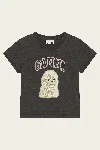 Ganni Women Black T-shirt With Round Neck And Maxi Logo On The Front In Cotton Woman In Black