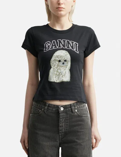 GANNI POODLE PRINT T-SHIRT