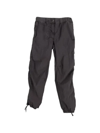 Pre-owned Ganni Poplin Cargo Pants In Gray
