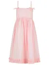 Ganni Organic Cotton Mini Dress In Pink
