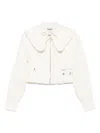 Ganni Poplin Jacket In Neutrals