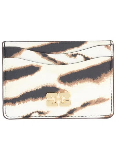 Ganni Portacarte "bou" In Animal Print
