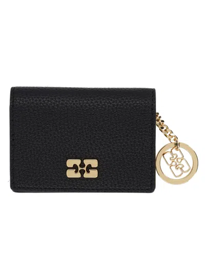 Ganni Eco-friendly Mini Wallet In Black