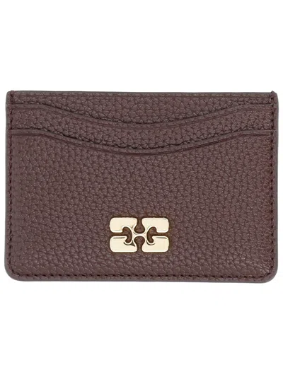 Ganni Portacarte "bou" In Brown