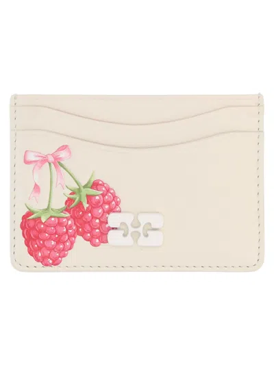 Ganni Portacarte "bou" In White