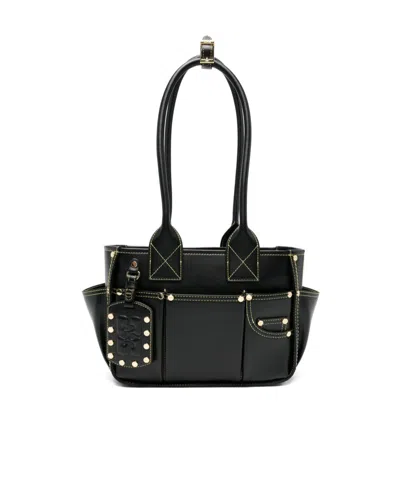 Ganni Sleek Mini Handbag In Black