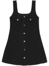 Ganni Women Bonded Crepe Mini Dress In Black