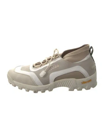 Pre-owned Ganni Printed Athletic Sneakers In Neutral